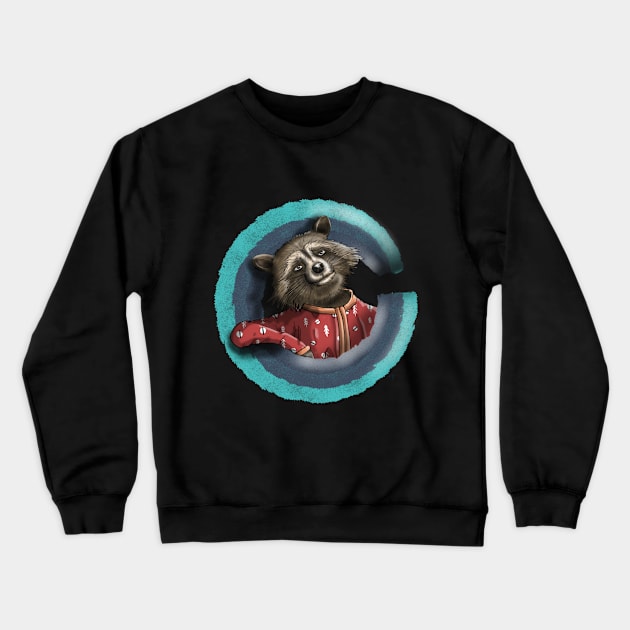 Rocket Raccoon Crewneck Sweatshirt by Mystic Design Studio